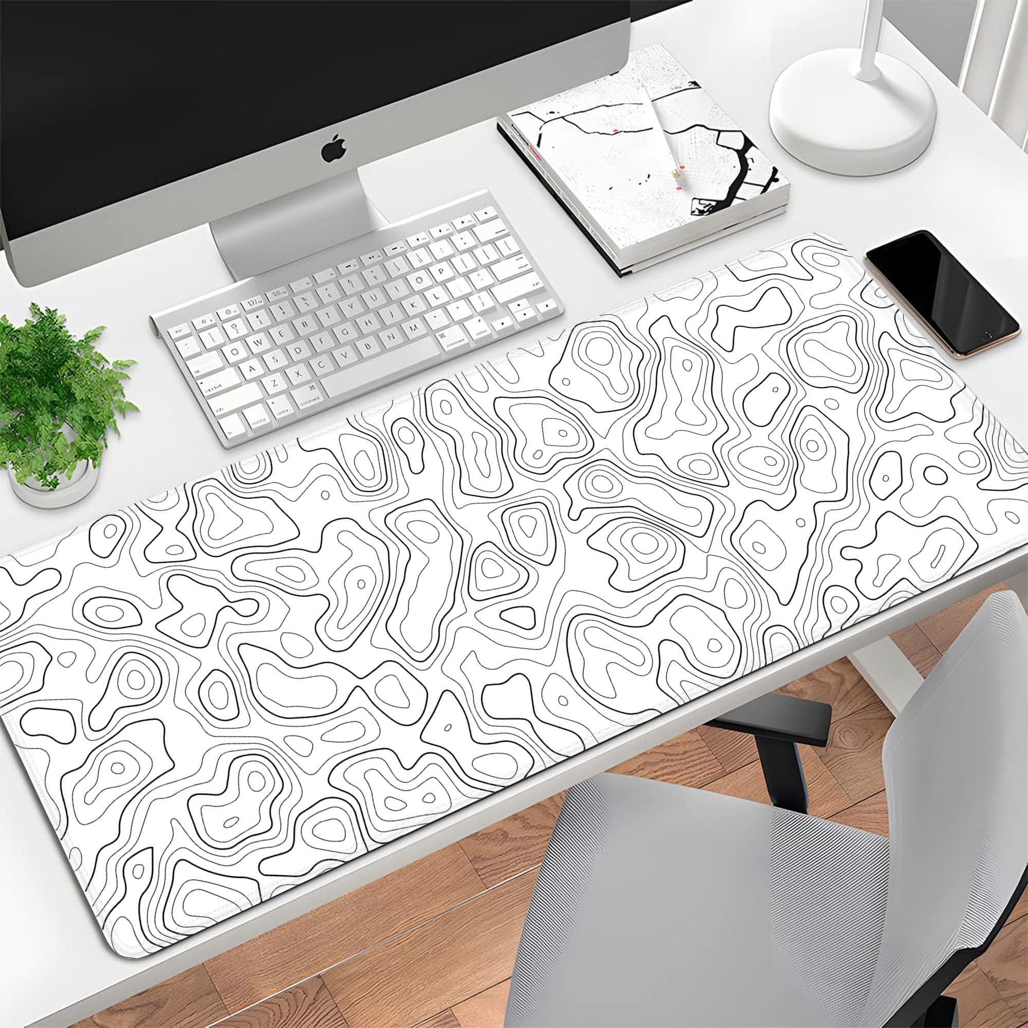 Spaceman Planets Anime Mouse Pad Large Desk Mat XL Mouse Pad Astronaut Keyboard Mousepad with Non-Slip Base and Stitched Edge Gaming Mouse Mat Desk Pad 31.5 X 11.8 in Mouse Pads for Desk Home Office