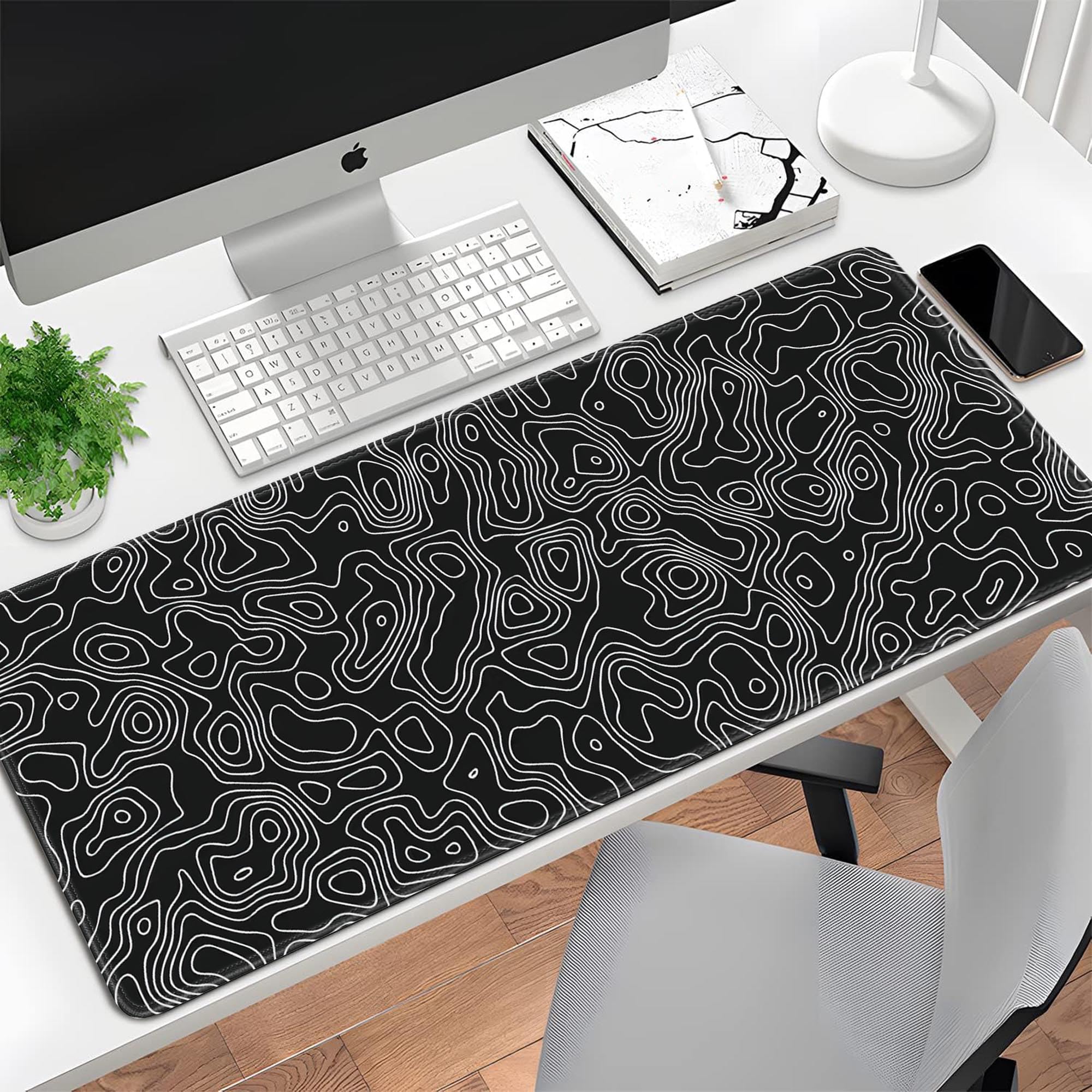 Spaceman Planets Anime Mouse Pad Large Desk Mat XL Mouse Pad Astronaut Keyboard Mousepad with Non-Slip Base and Stitched Edge Gaming Mouse Mat Desk Pad 31.5 X 11.8 in Mouse Pads for Desk Home Office