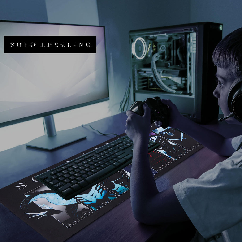Solo Leveling Extended XL Computer Desk Mat, Culture Fly Large Gaming Mouse Pad (31" x 15") -