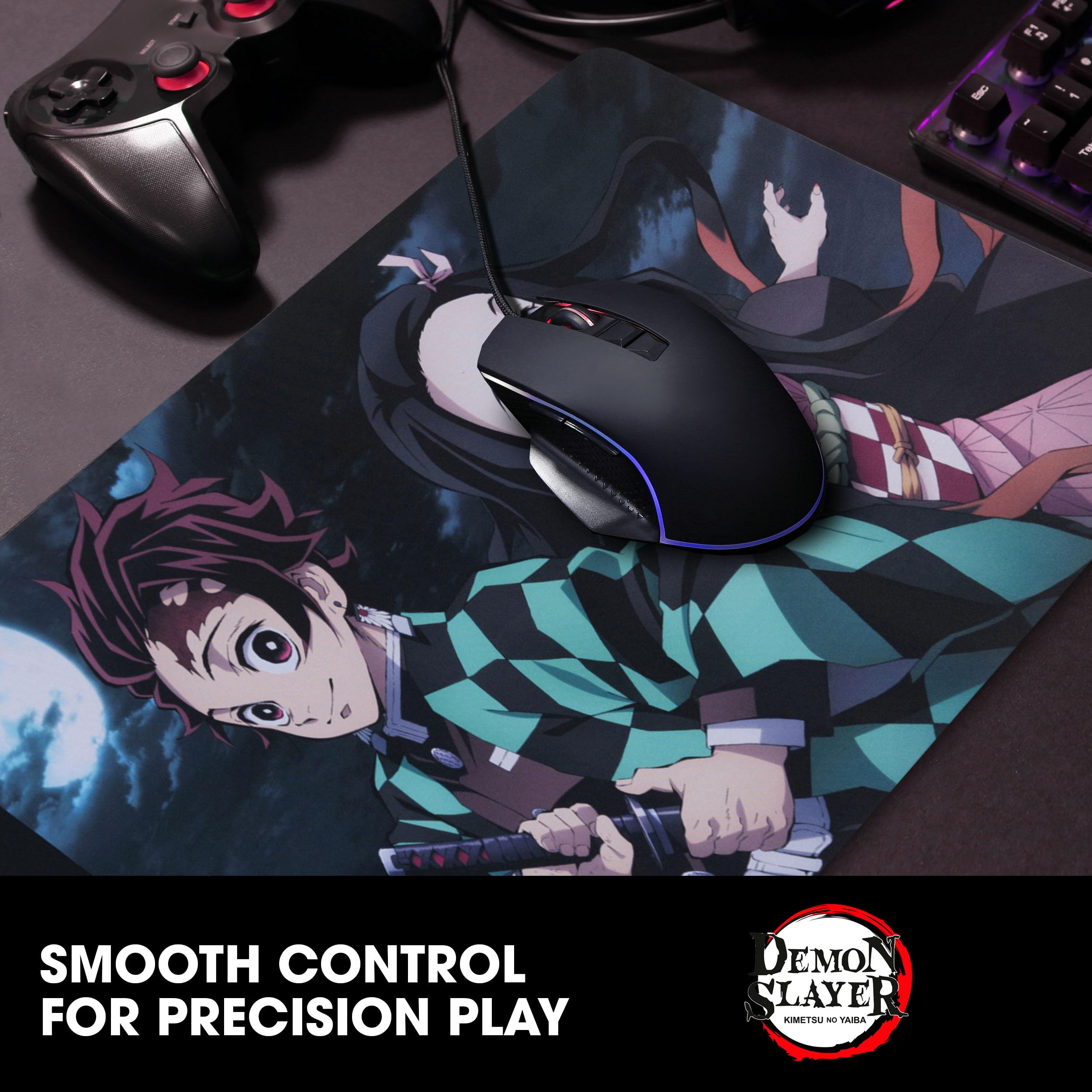 Solo Leveling Extended XL Computer Desk Mat, Culture Fly Large Gaming Mouse Pad (31" x 15") -