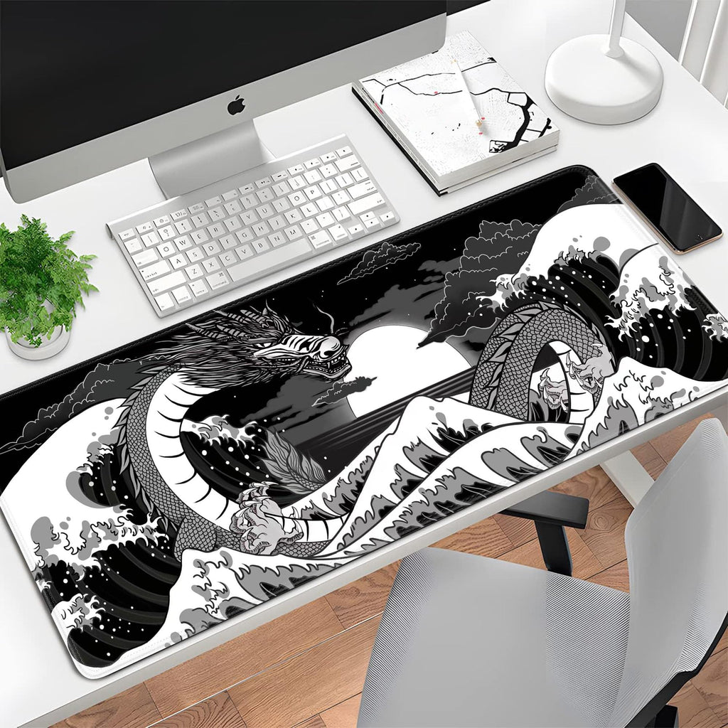 Spaceman Planets Anime Mouse Pad Large Desk Mat XL Mouse Pad Astronaut Keyboard Mousepad with Non-Slip Base and Stitched Edge Gaming Mouse Mat Desk Pad 31.5 X 11.8 in Mouse Pads for Desk Home Office