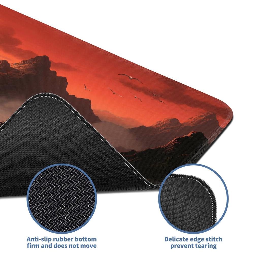 Spaceman Planets Anime Mouse Pad Large Desk Mat XL Mouse Pad Astronaut Keyboard Mousepad with Non-Slip Base and Stitched Edge Gaming Mouse Mat Desk Pad 31.5 X 11.8 in Mouse Pads for Desk Home Office