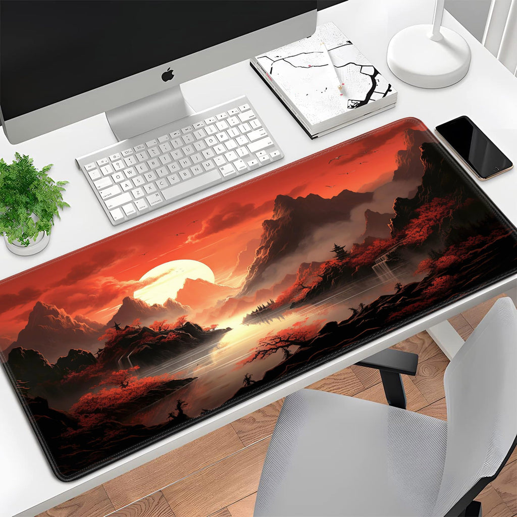 Spaceman Planets Anime Mouse Pad Large Desk Mat XL Mouse Pad Astronaut Keyboard Mousepad with Non-Slip Base and Stitched Edge Gaming Mouse Mat Desk Pad 31.5 X 11.8 in Mouse Pads for Desk Home Office