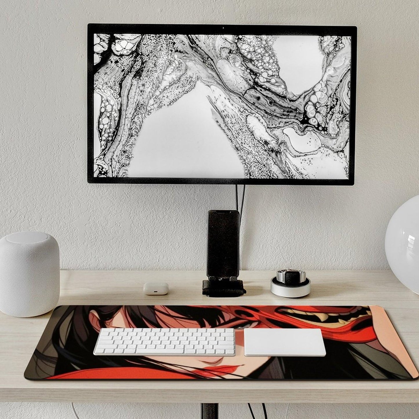 Japanese Fantasy Female Samurai Anime Girl Desk Mat