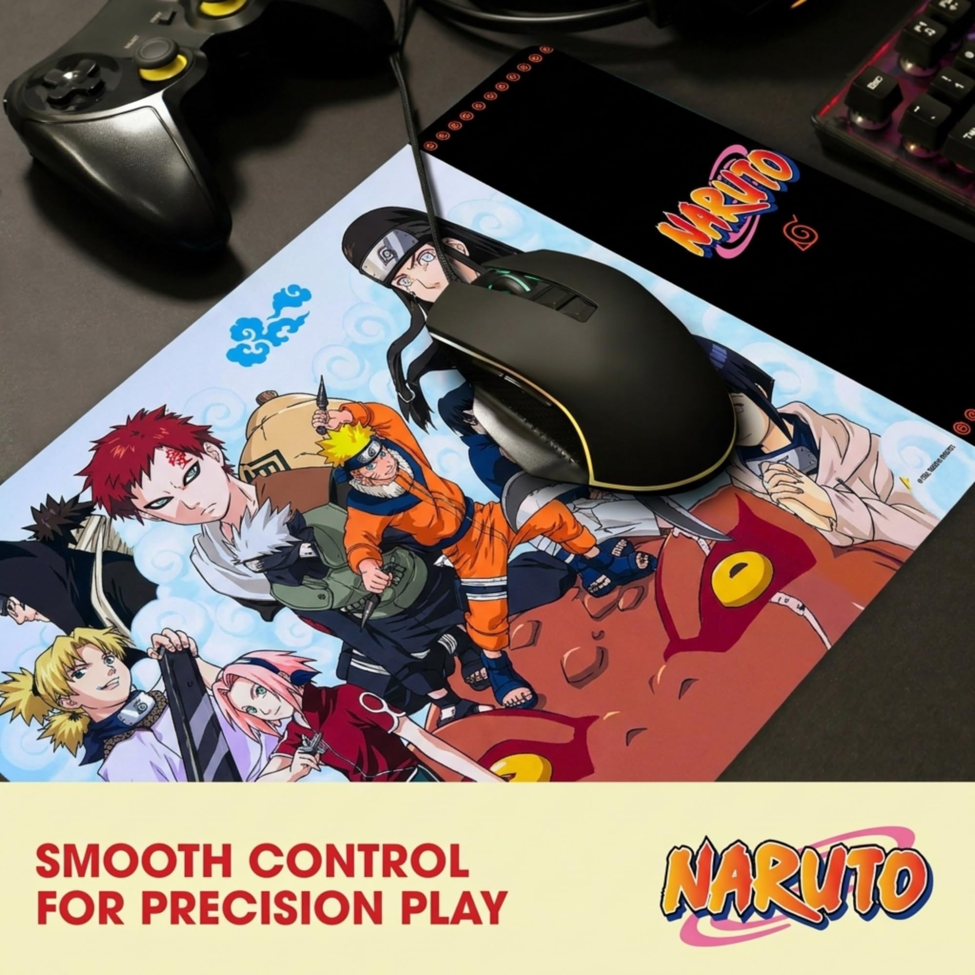 Solo Leveling Extended XL Computer Desk Mat, Culture Fly Large Gaming Mouse Pad (31" x 15") -