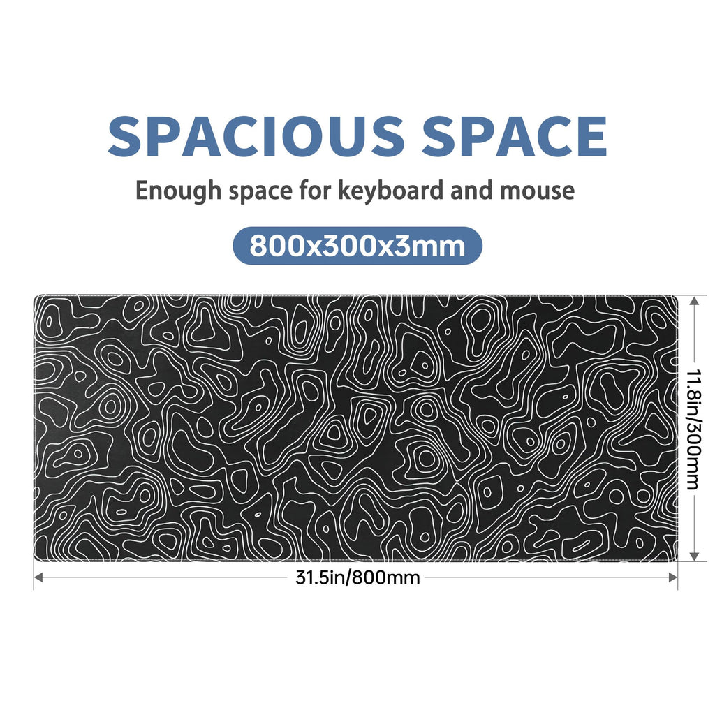 Spaceman Planets Anime Mouse Pad Large Desk Mat XL Mouse Pad Astronaut Keyboard Mousepad with Non-Slip Base and Stitched Edge Gaming Mouse Mat Desk Pad 31.5 X 11.8 in Mouse Pads for Desk Home Office