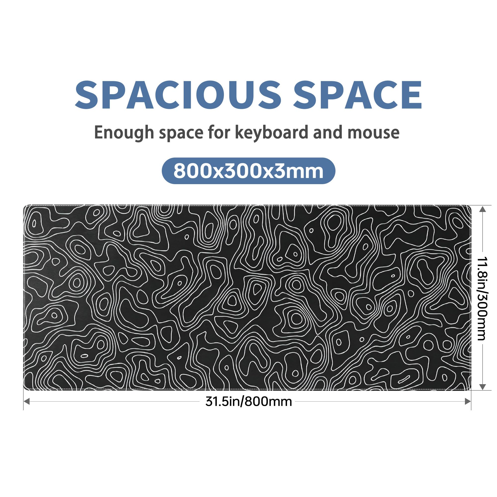 Spaceman Planets Anime Mouse Pad Large Desk Mat XL Mouse Pad Astronaut Keyboard Mousepad with Non-Slip Base and Stitched Edge Gaming Mouse Mat Desk Pad 31.5 X 11.8 in Mouse Pads for Desk Home Office