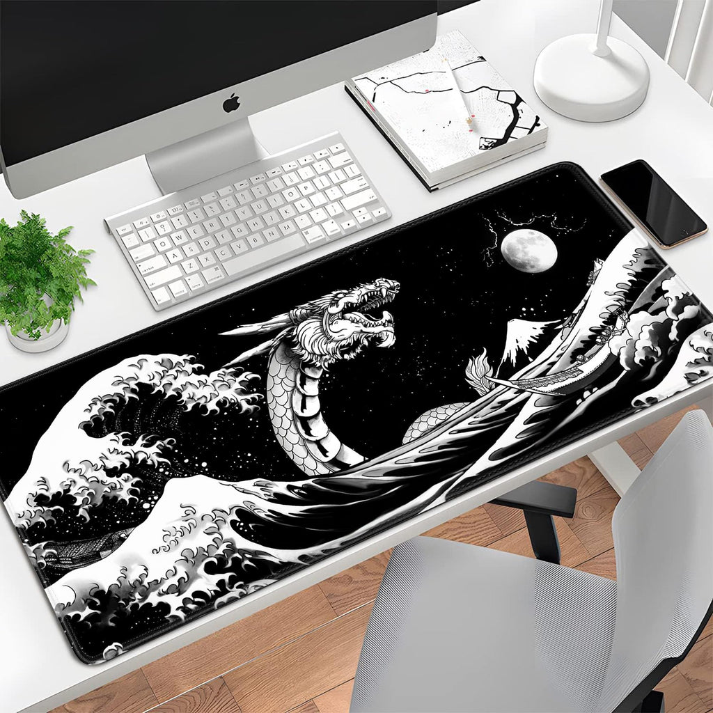 Spaceman Planets Anime Mouse Pad Large Desk Mat XL Mouse Pad Astronaut Keyboard Mousepad with Non-Slip Base and Stitched Edge Gaming Mouse Mat Desk Pad 31.5 X 11.8 in Mouse Pads for Desk Home Office