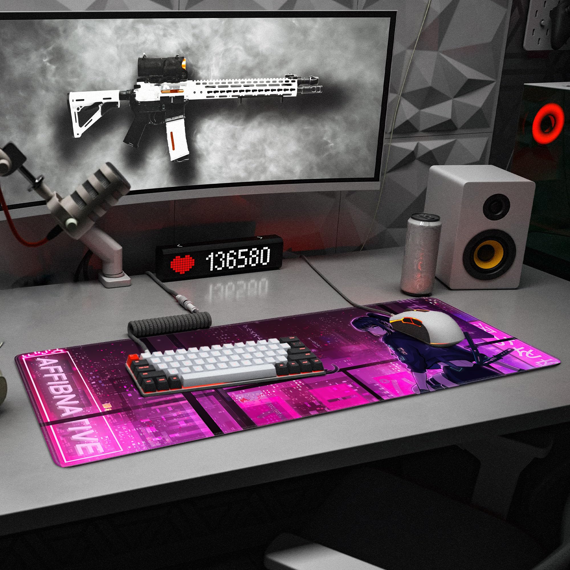 Spaceman Planets Anime Mouse Pad Large Desk Mat XL Mouse Pad Astronaut Keyboard Mousepad with Non-Slip Base and Stitched Edge Gaming Mouse Mat Desk Pad 31.5 X 11.8 in Mouse Pads for Desk Home Office