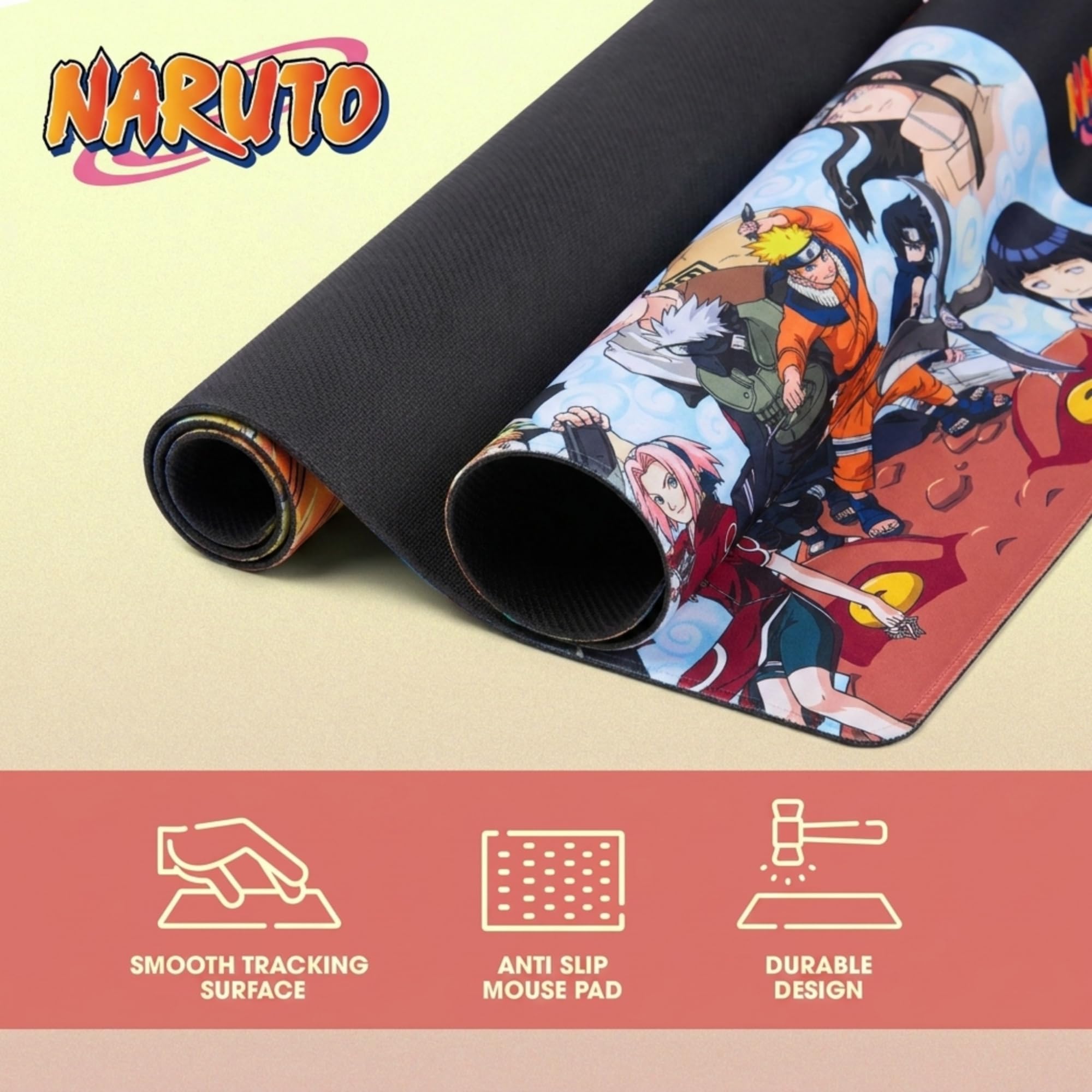Solo Leveling Extended XL Computer Desk Mat, Culture Fly Large Gaming Mouse Pad (31" x 15") -