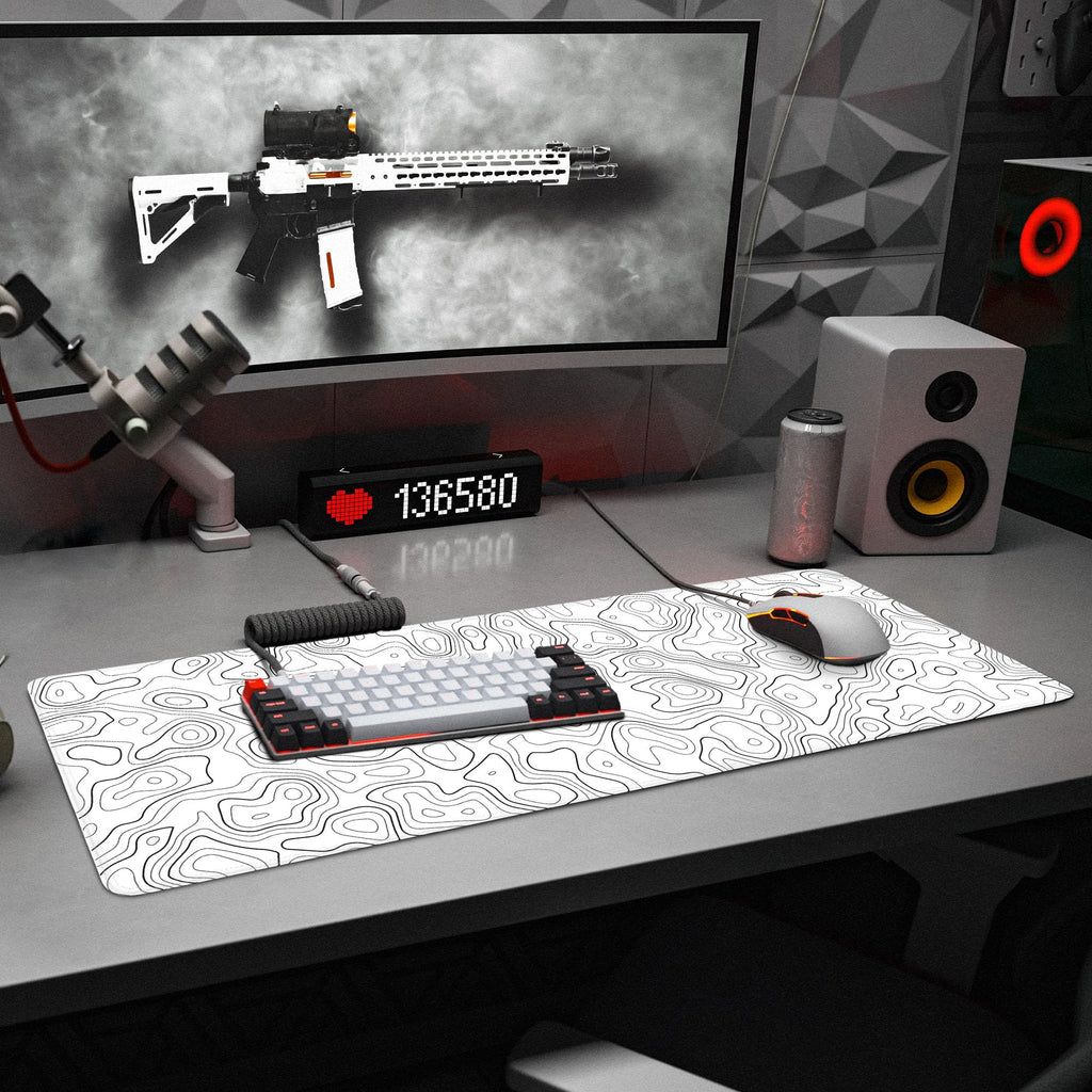 Spaceman Planets Anime Mouse Pad Large Desk Mat XL Mouse Pad Astronaut Keyboard Mousepad with Non-Slip Base and Stitched Edge Gaming Mouse Mat Desk Pad 31.5 X 11.8 in Mouse Pads for Desk Home Office
