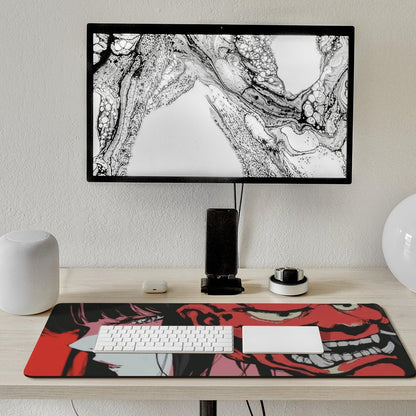 Japanese Fantasy Female Samurai Anime Girl Desk Mat