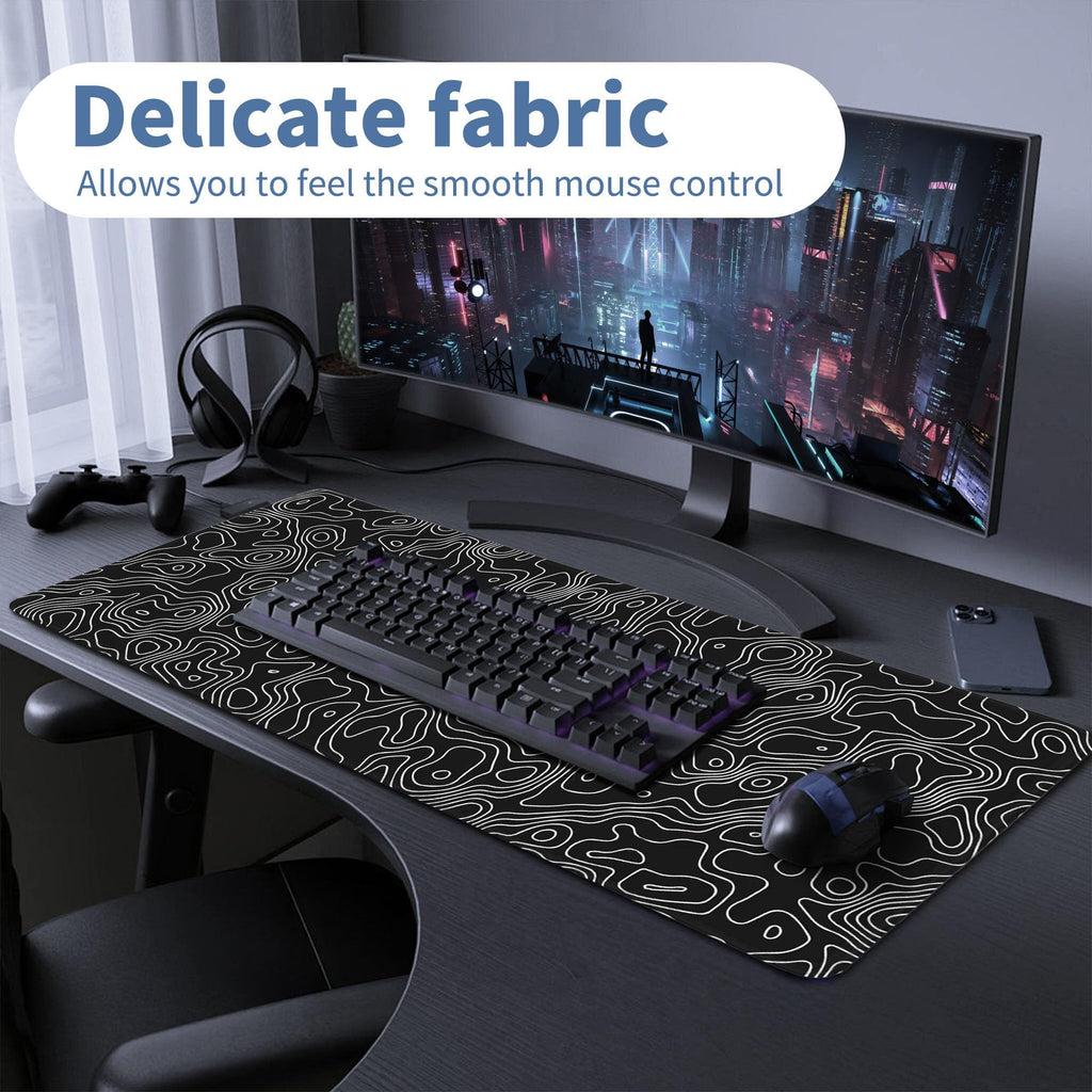 Spaceman Planets Anime Mouse Pad Large Desk Mat XL Mouse Pad Astronaut Keyboard Mousepad with Non-Slip Base and Stitched Edge Gaming Mouse Mat Desk Pad 31.5 X 11.8 in Mouse Pads for Desk Home Office