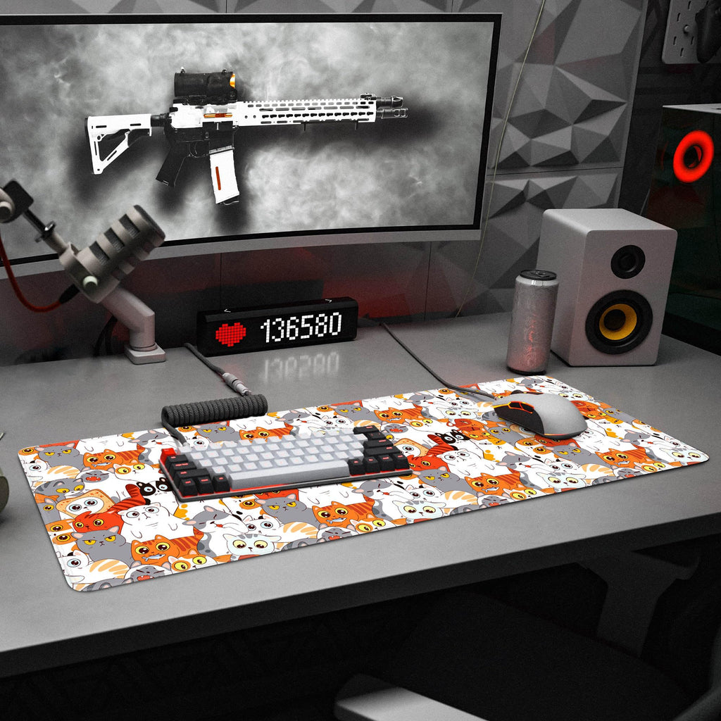 Spaceman Planets Anime Mouse Pad Large Desk Mat XL Mouse Pad Astronaut Keyboard Mousepad with Non-Slip Base and Stitched Edge Gaming Mouse Mat Desk Pad 31.5 X 11.8 in Mouse Pads for Desk Home Office