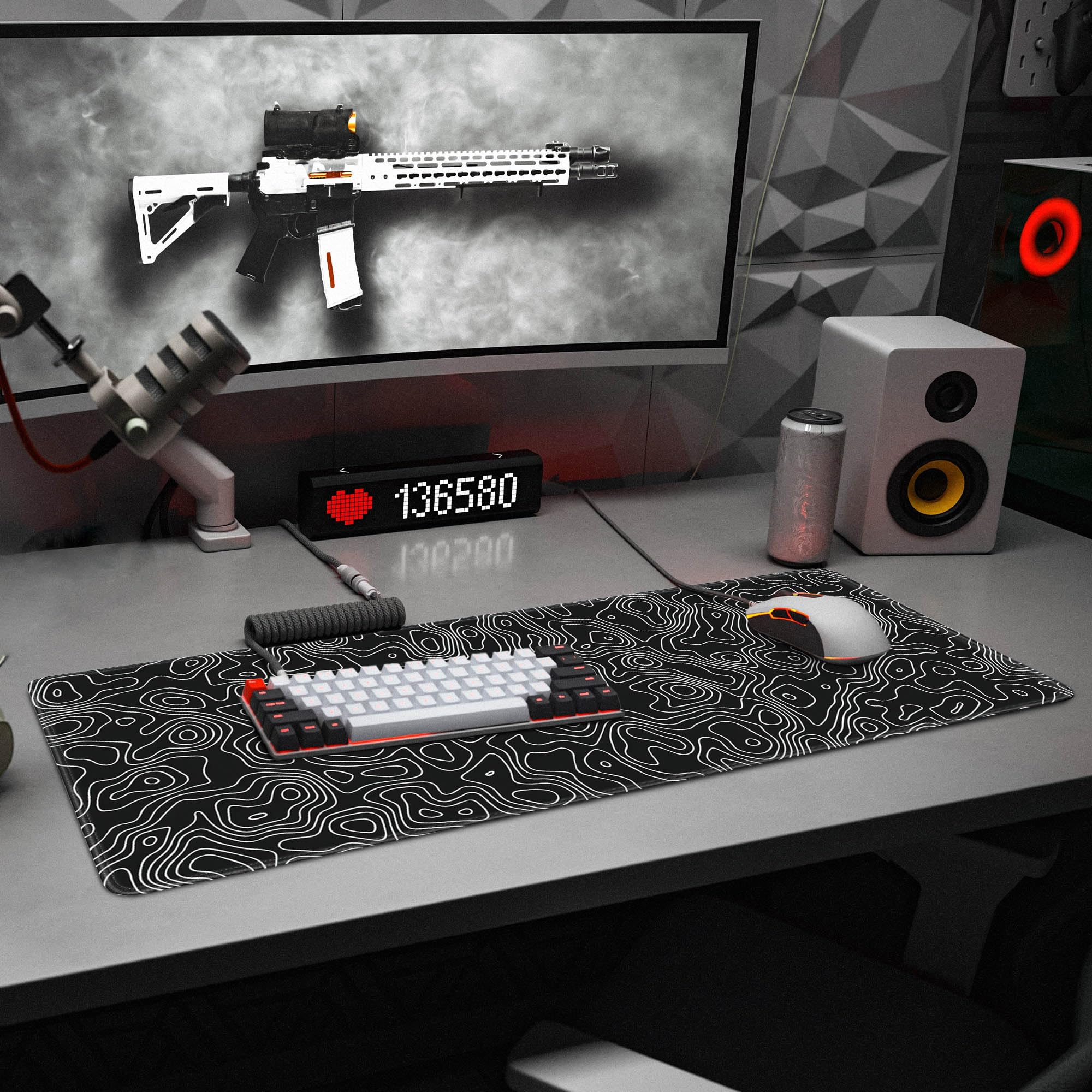 Spaceman Planets Anime Mouse Pad Large Desk Mat XL Mouse Pad Astronaut Keyboard Mousepad with Non-Slip Base and Stitched Edge Gaming Mouse Mat Desk Pad 31.5 X 11.8 in Mouse Pads for Desk Home Office