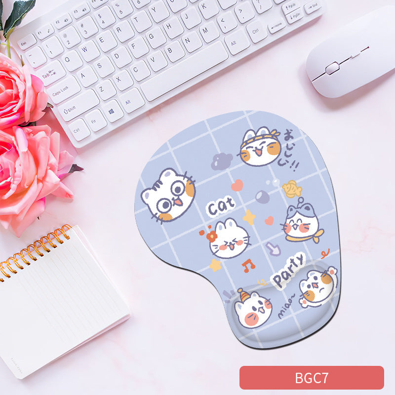 Silicone Wrist Rest Mouse Pad – Soft Non-Slip Cute Desk Pad (23 Colors)