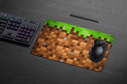 Minecraft Gaming Mouse Pad – Non-Slip Rubber Base | Brown Brick