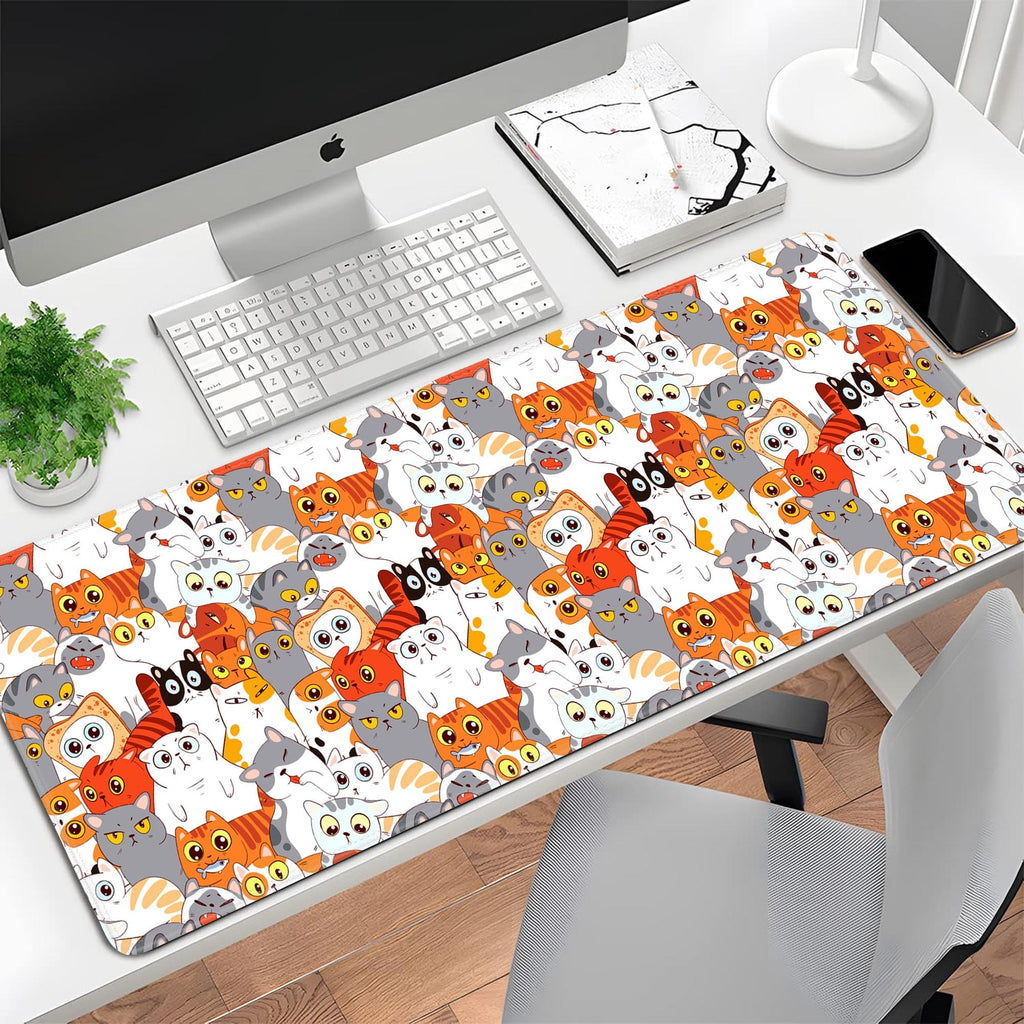 Spaceman Planets Anime Mouse Pad Large Desk Mat XL Mouse Pad Astronaut Keyboard Mousepad with Non-Slip Base and Stitched Edge Gaming Mouse Mat Desk Pad 31.5 X 11.8 in Mouse Pads for Desk Home Office