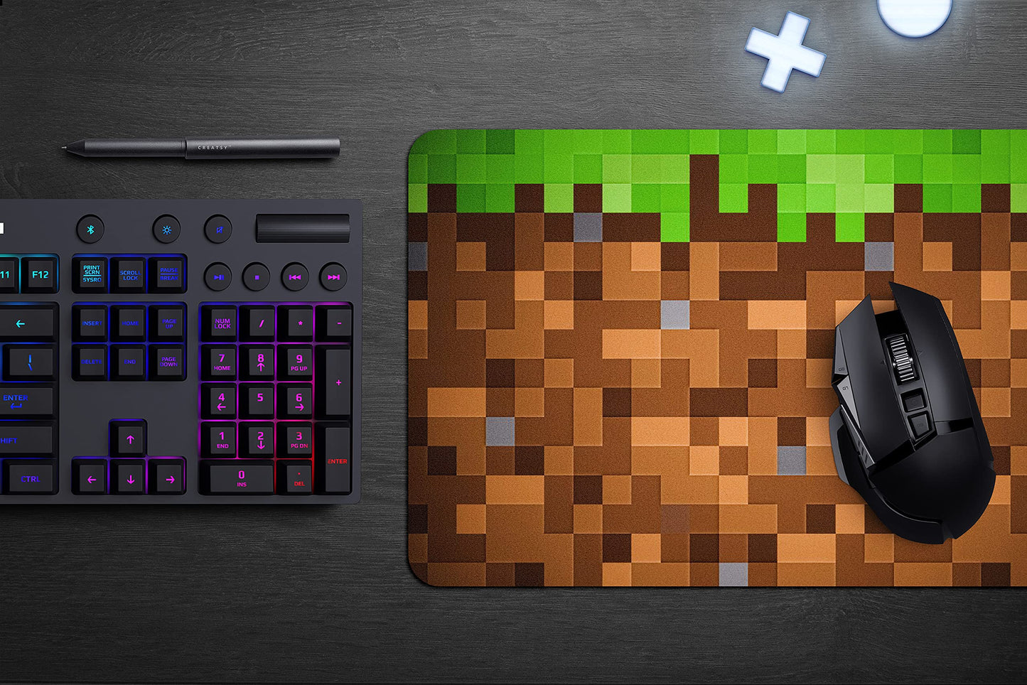 Minecraft Gaming Mouse Pad – Non-Slip Rubber Base | Brown Brick