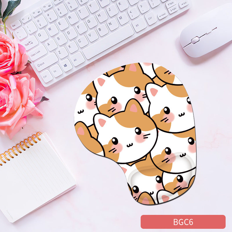 Silicone Wrist Rest Mouse Pad – Soft Non-Slip Cute Desk Pad (23 Colors)