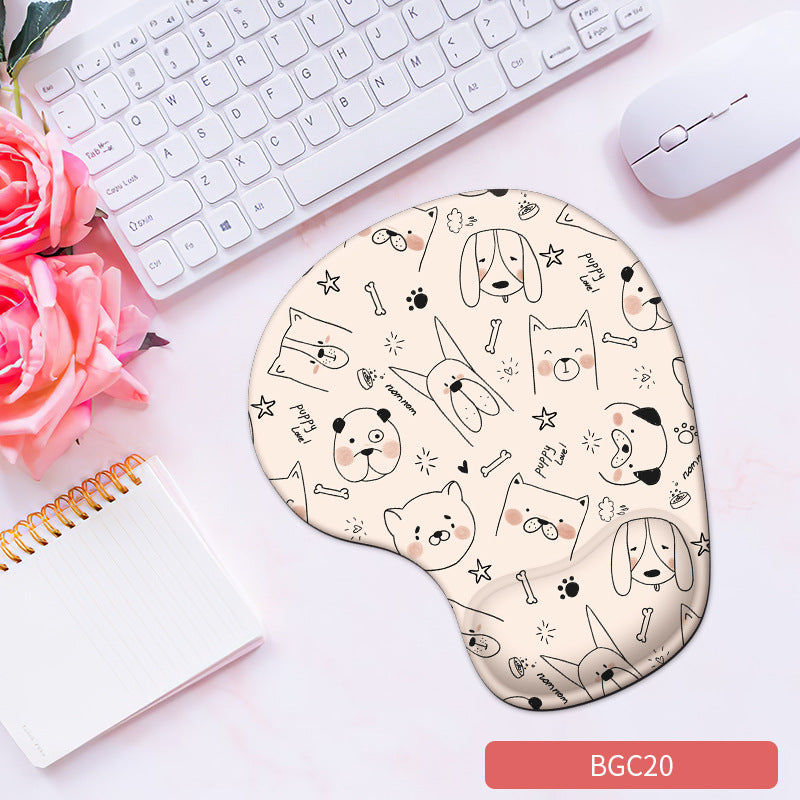 Silicone Wrist Rest Mouse Pad – Soft Non-Slip Cute Desk Pad (23 Colors)