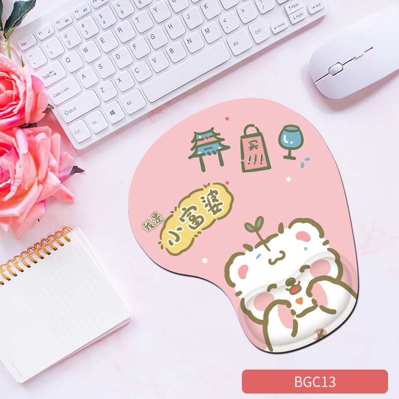 Silicone Wrist Rest Mouse Pad – Soft Non-Slip Cute Desk Pad (23 Colors)