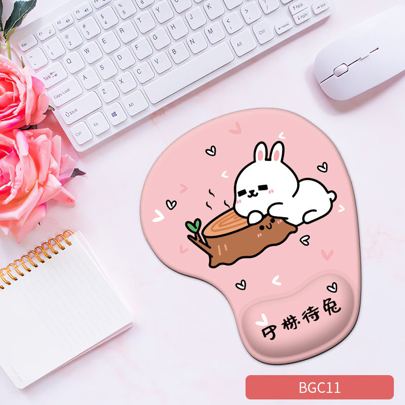 Silicone Wrist Rest Mouse Pad – Soft Non-Slip Cute Desk Pad (23 Colors)