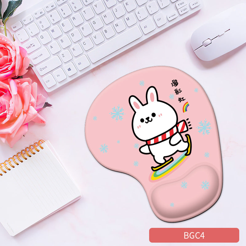 Silicone Wrist Rest Mouse Pad – Soft Non-Slip Cute Desk Pad (23 Colors)