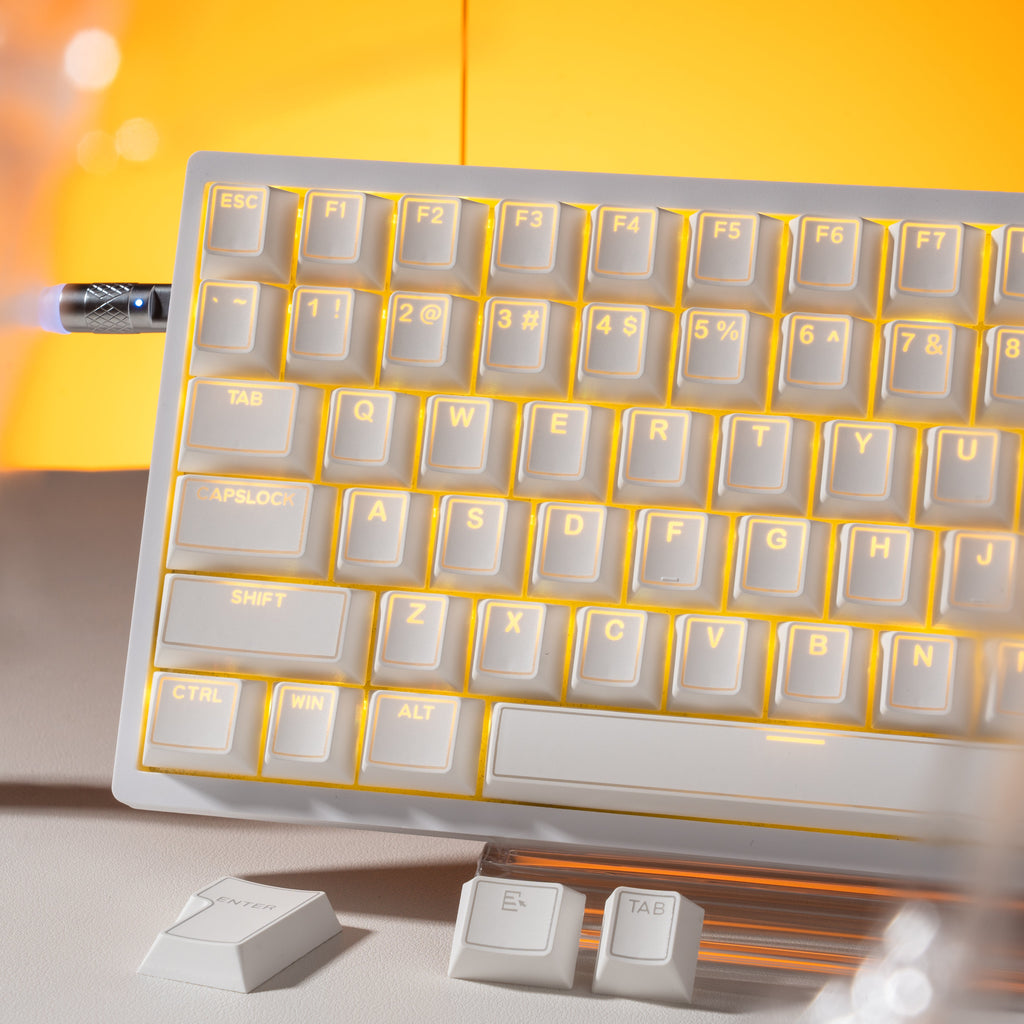 XVX PRISM Shine-Through Double-Shot Cherry Profile 142-Key PBT Keycap Set