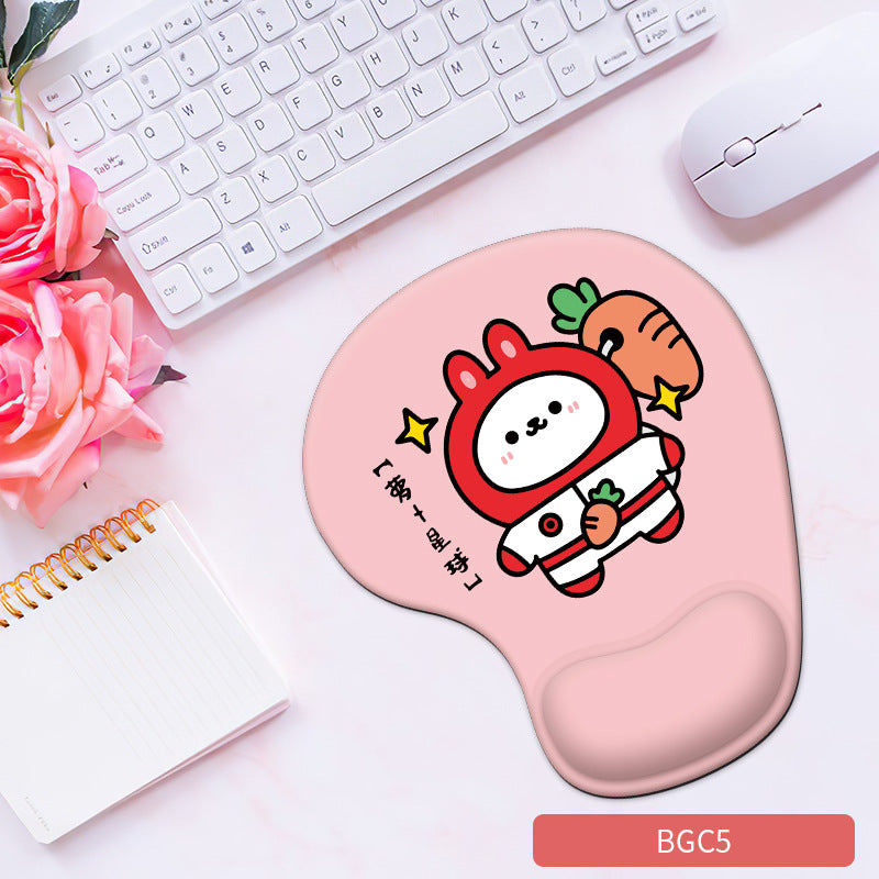 Silicone Wrist Rest Mouse Pad – Soft Non-Slip Cute Desk Pad (23 Colors)