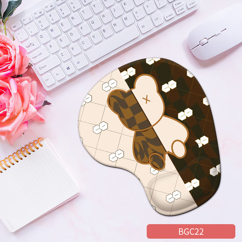 Silicone Wrist Rest Mouse Pad – Soft Non-Slip Cute Desk Pad (23 Colors)