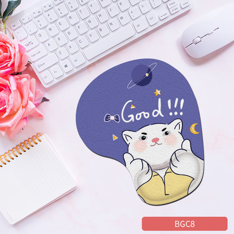 Silicone Wrist Rest Mouse Pad – Soft Non-Slip Cute Desk Pad (23 Colors)