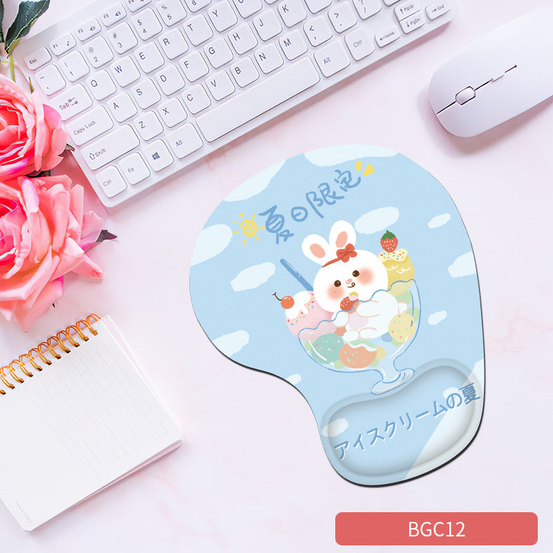 Silicone Wrist Rest Mouse Pad – Soft Non-Slip Cute Desk Pad (23 Colors)