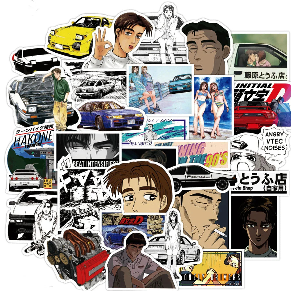 Initial D Anime Sticker Pack