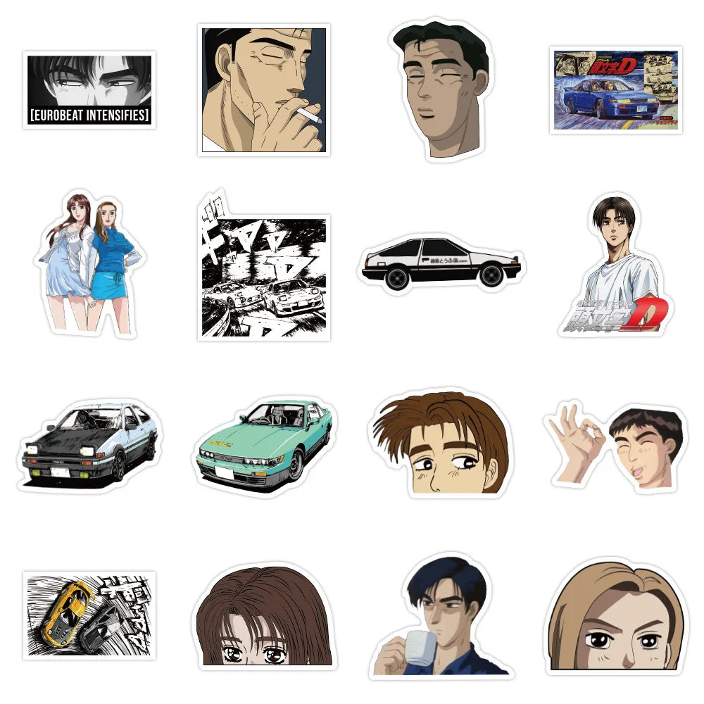 Initial D Anime Sticker Pack