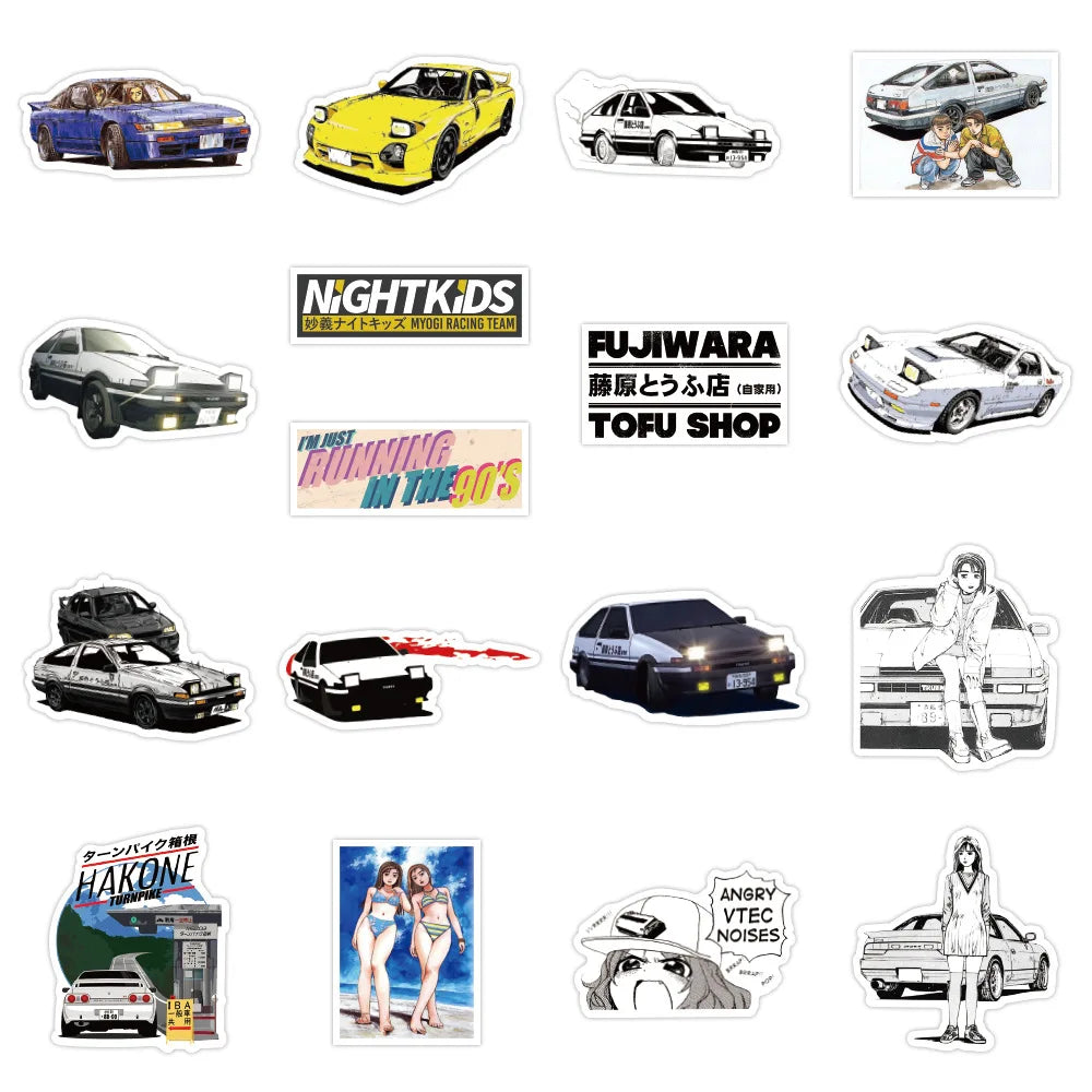 Initial D Anime Sticker Pack