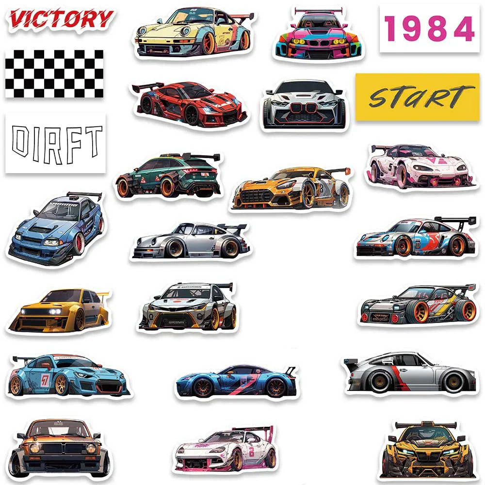 JDM Racing Anime Sticker Pack