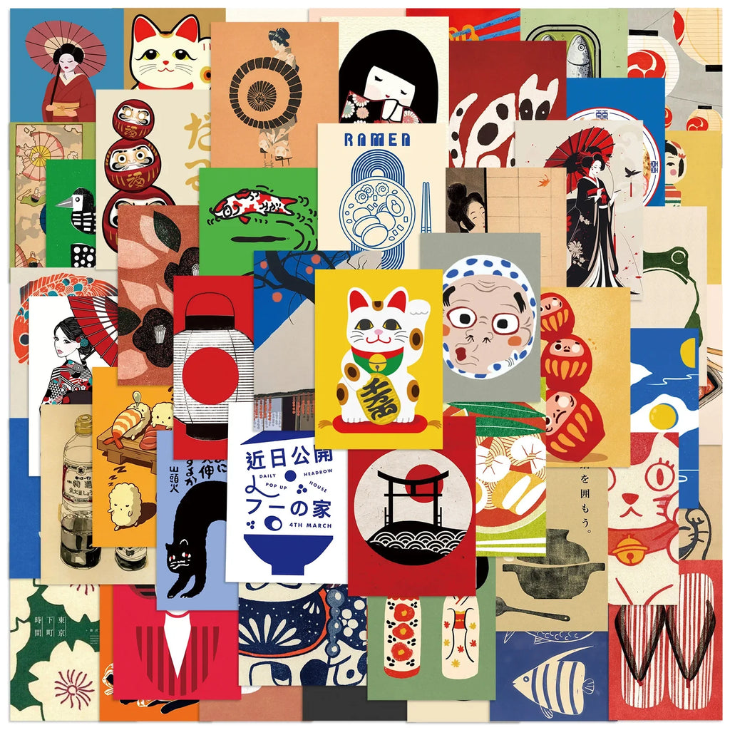 Japanese Style Poster Sticker Pack
