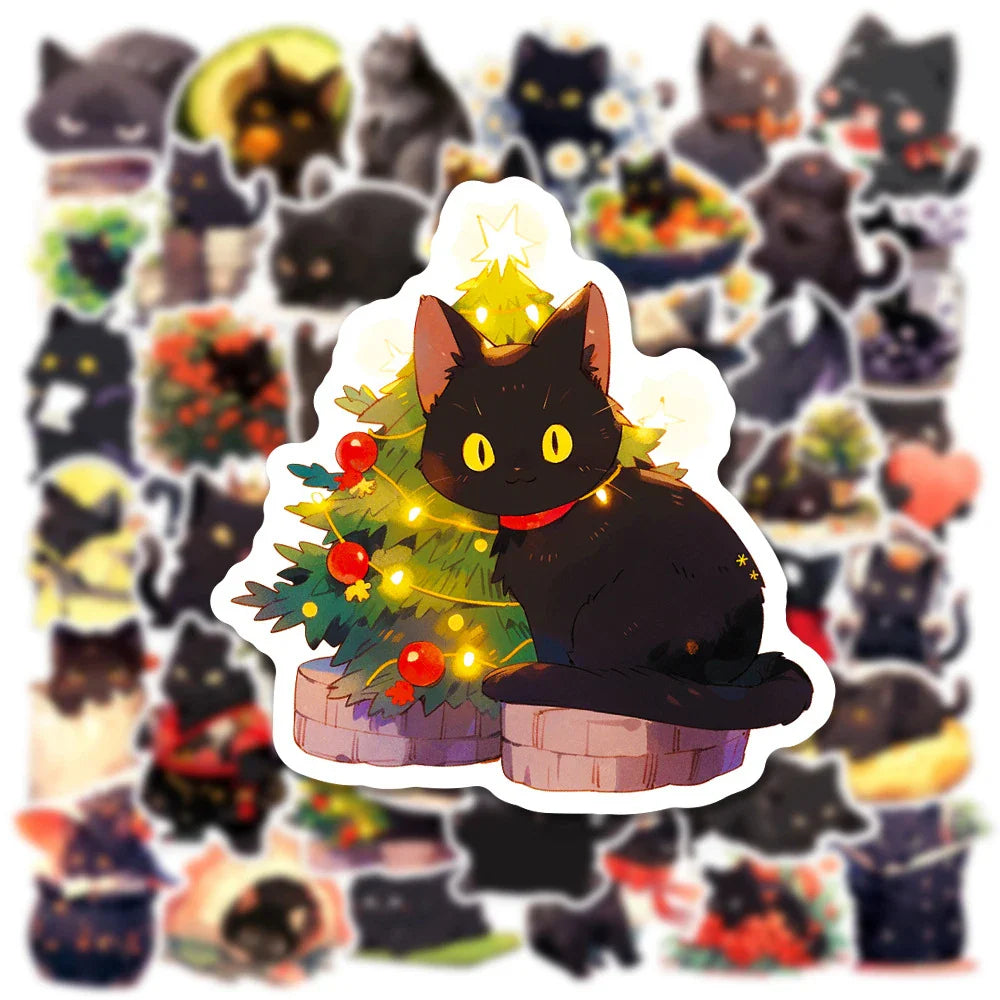 Kawaii Cartoon Cat Sticker Pack