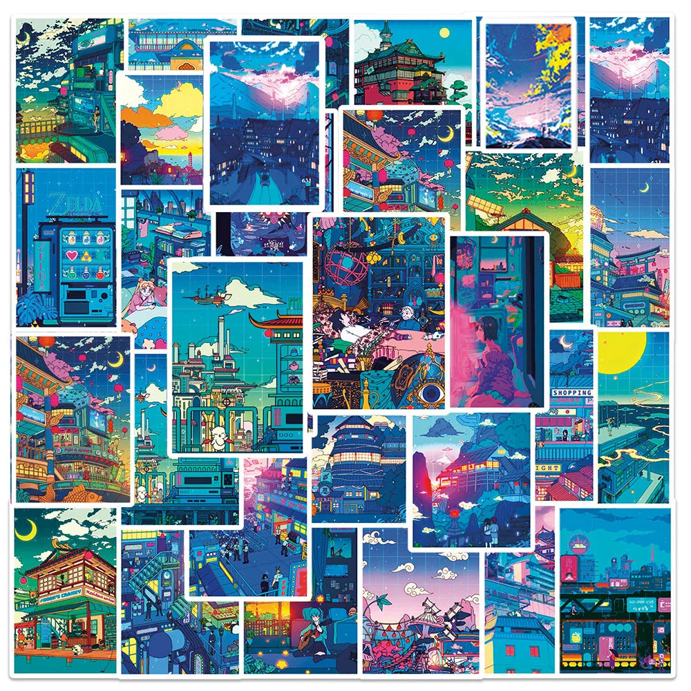 Aesthetic Night City Sticker Pack