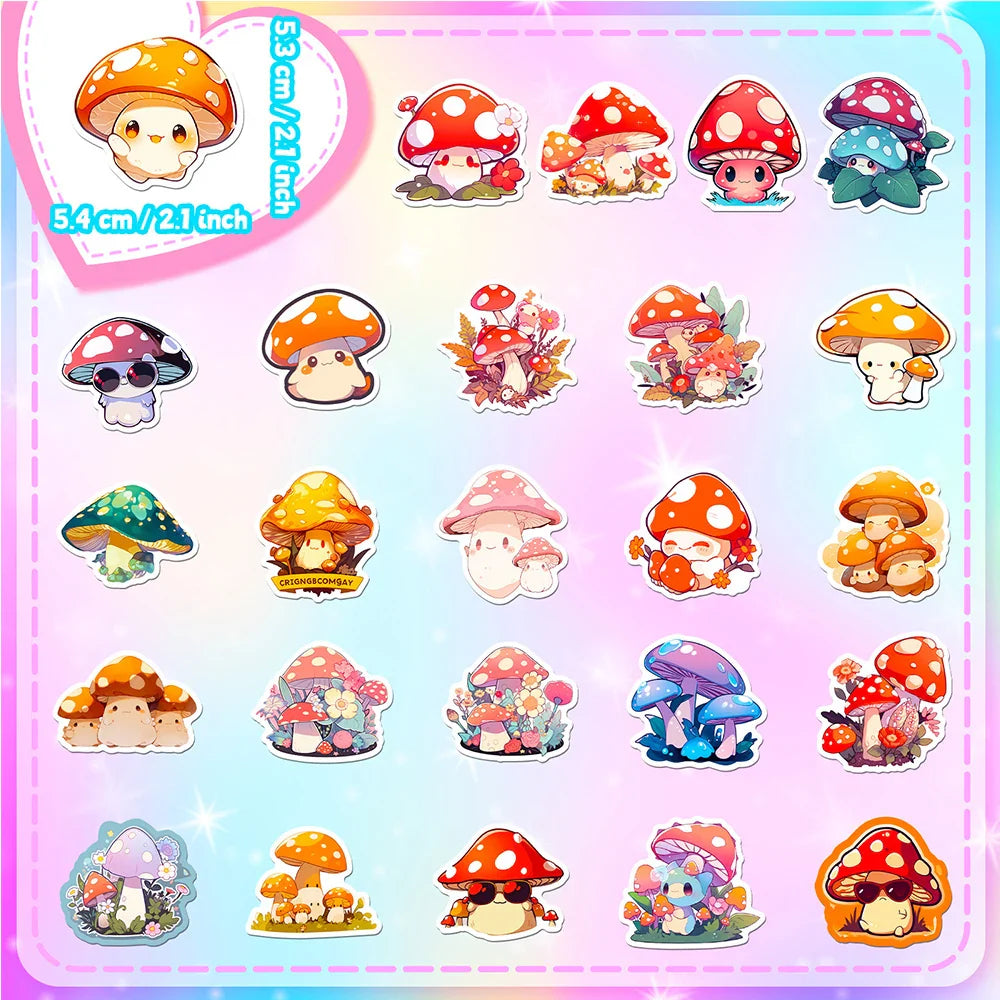Kawaii Mushroom Sticker Pack