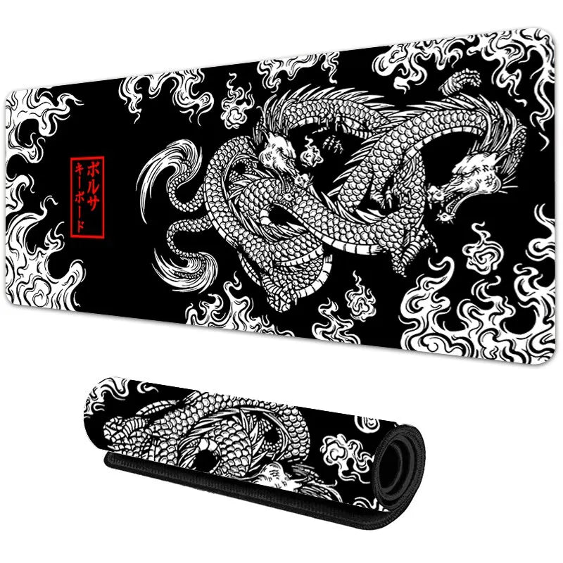 Japanese Dragon Anime Mouse Pad – XXL Gaming Desk Mat (900x400)