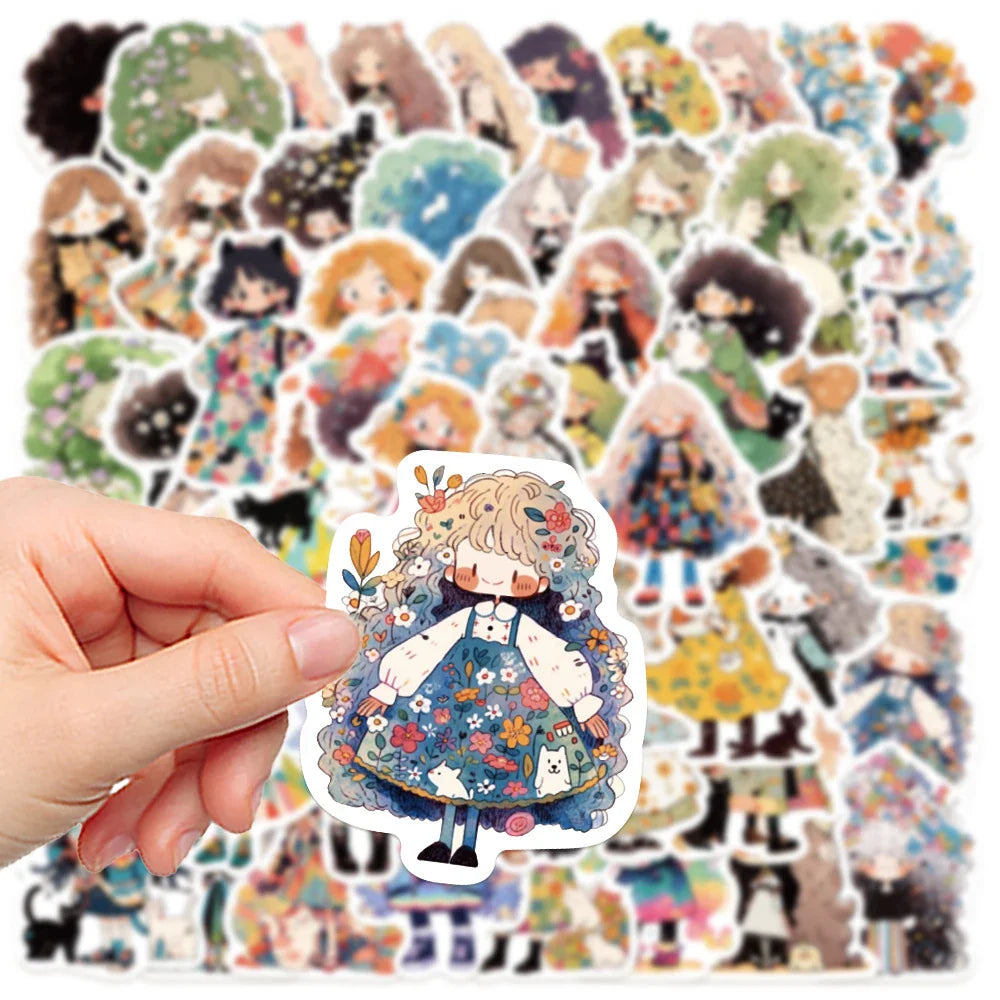 Cute Anime Girl Sticker Pack