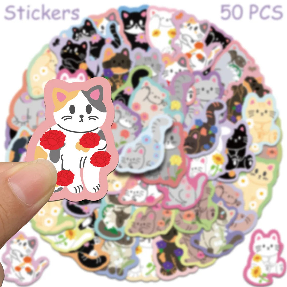 Cute Cat Sticker Pack (50pc)