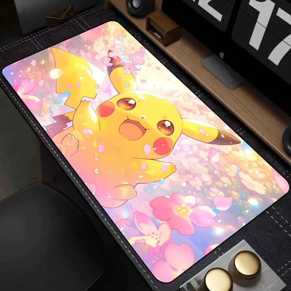 Pikachu Pocket Monster Leather Mouse Pad – Large Gaming Desk Mat