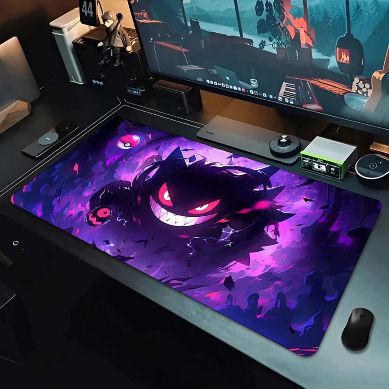 Gengar Pocket Monster Mouse Pad – Large Gaming Desk Mat