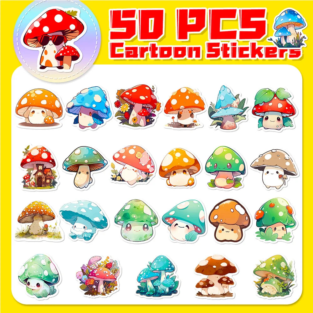 Kawaii Mushroom Sticker Pack