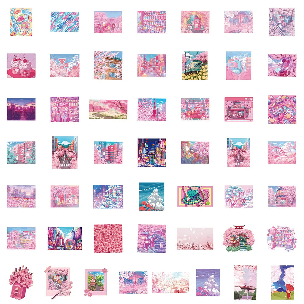 Kawaii Pink Sakura Sticker Pack