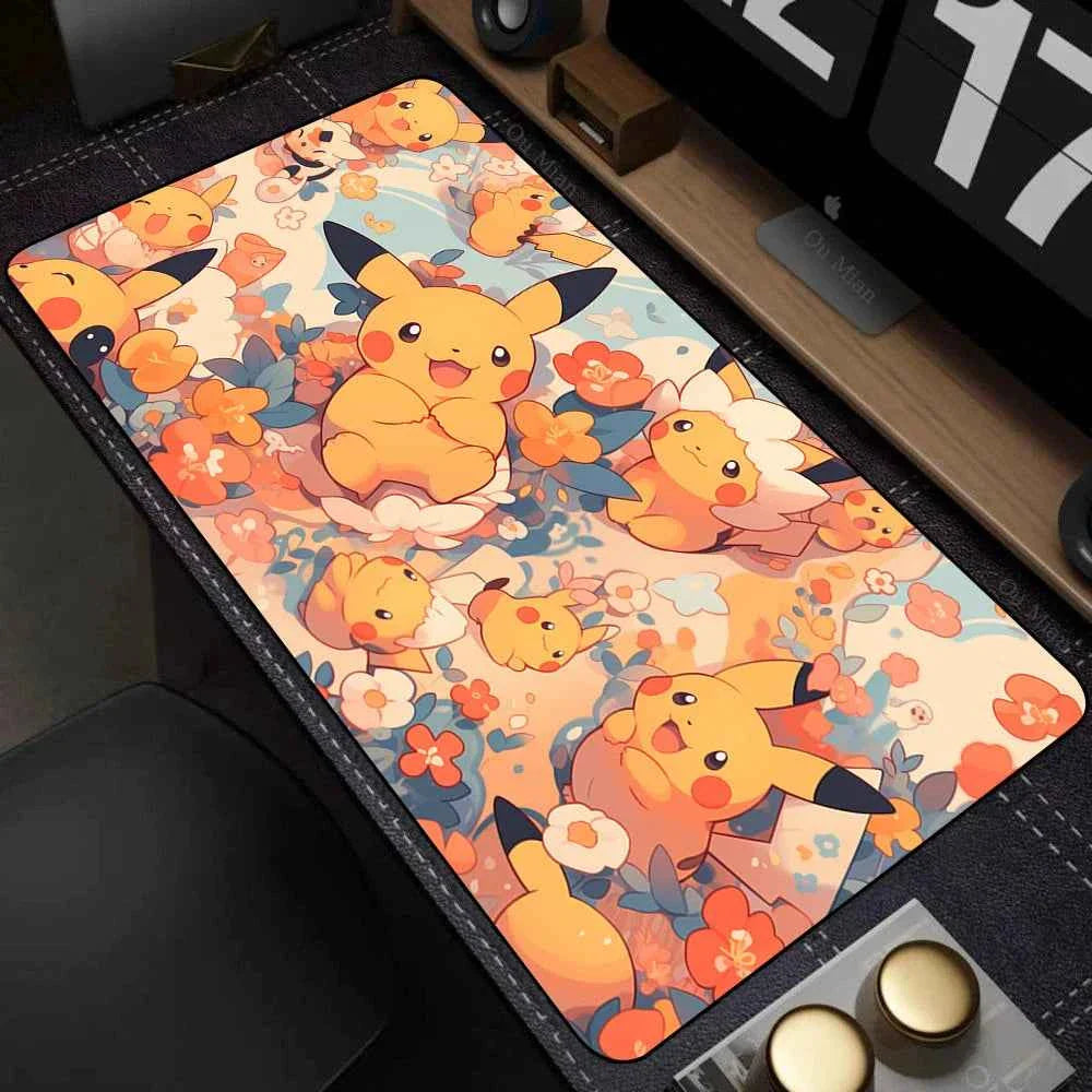 Pikachu Pocket Monster Leather Mouse Pad – Large Gaming Desk Mat