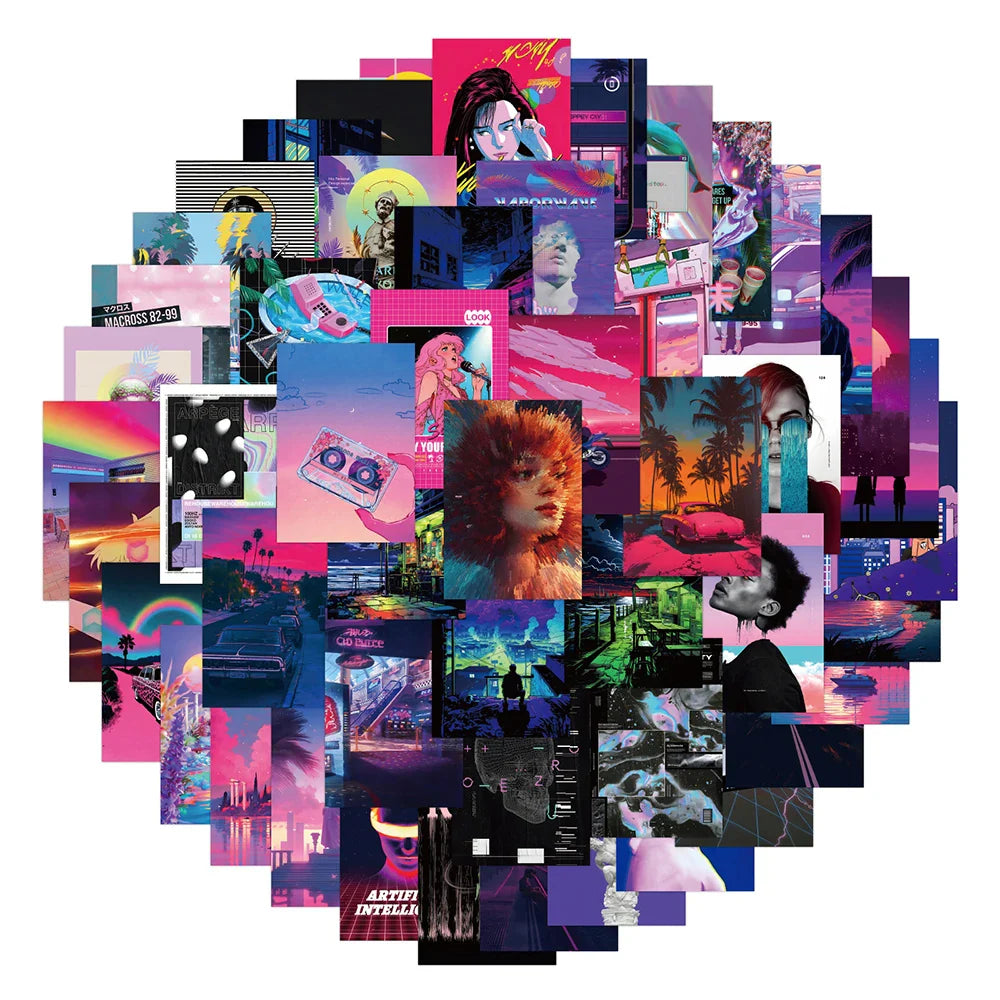 Synthwave Vaporwave Sticker Pack